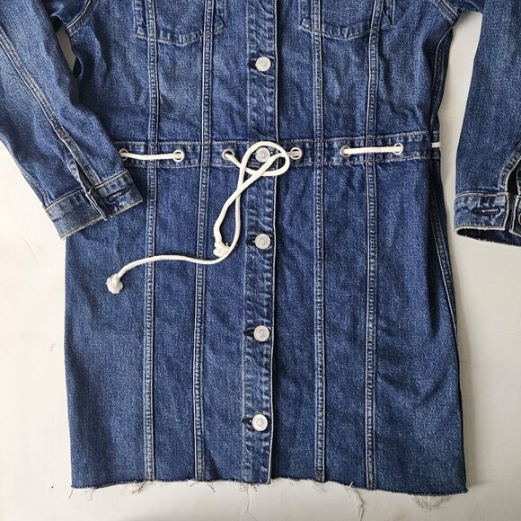 Hudson Denim Drawstring Dress - Size XS - Picture 2 of 6
